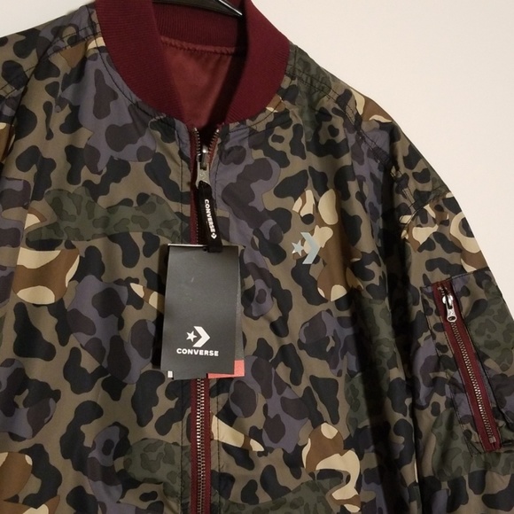2 FOR 85 Converse Bomber Jacket  Reversible Camo - Picture 8 of 8